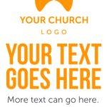 Orange & Black Sample Church Brochure Print Out