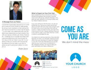 Multi-Color Sample Church Brochure Print Out