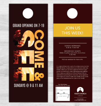 Church Door Hanger Printing