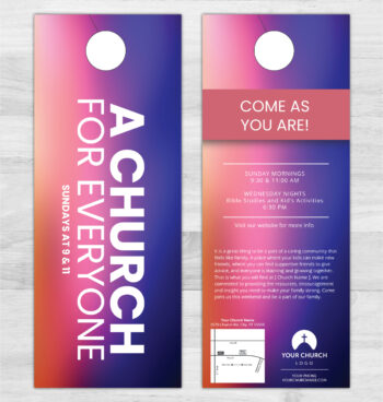 Church Door Hanger Printing