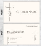 Church ministry business card prints