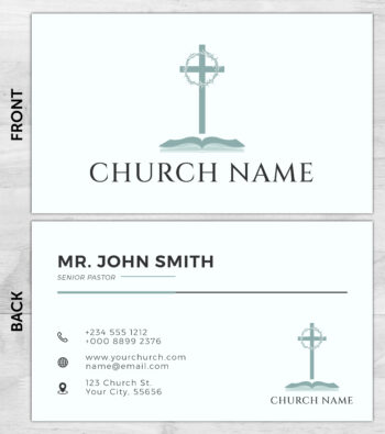 Church ministry business card prints