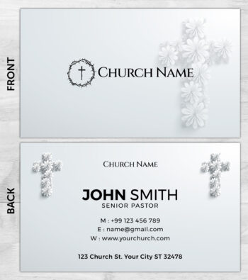 Church ministry business card prints