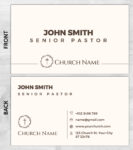 Church ministry business card prints