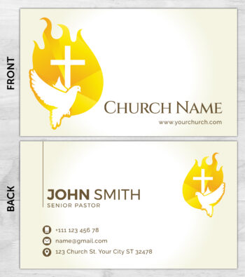 Church ministry business card prints