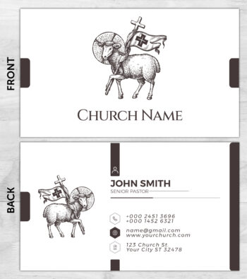 Church ministry business card prints