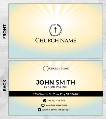 Church ministry business card prints