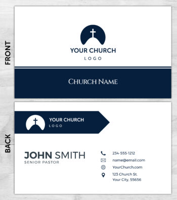 Church ministry business card prints