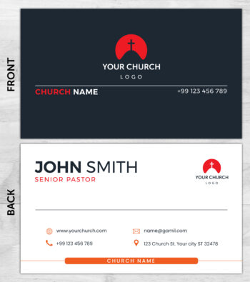 Church ministry business card prints