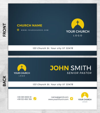 Church ministry business card prints