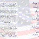 American Flag Funeral Memorial Program