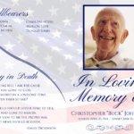 American Flag Funeral Memorial Program