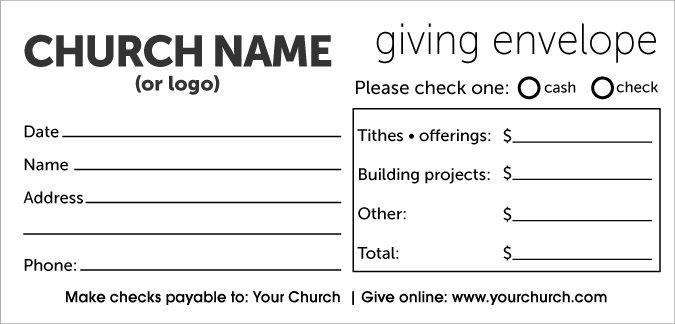 Tithe Envelope - 1014 - DisciplePress - Memorial & Funeral Printing