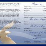 Dove In The Clouds Funeral Program