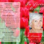 Floral Funeral Program