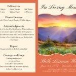 Mountain Flowers Funeral Program