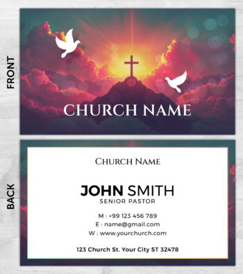 Church ministry business card prints