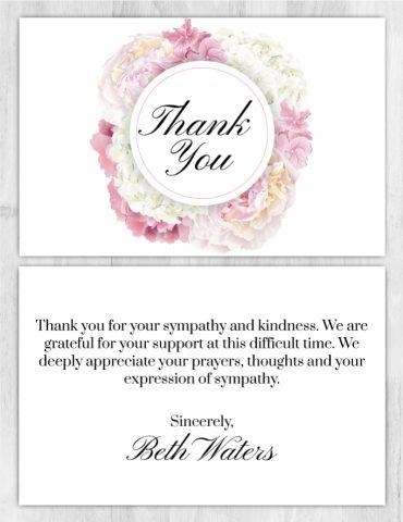 Funeral Program Thank You Card 1004