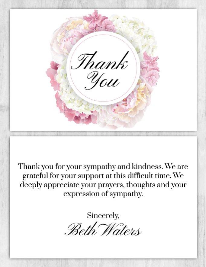 Funeral Program Thank You Card 1004