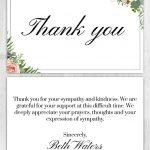 Funeral Program Thank You Card 1006