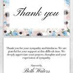 Funeral Program Thank You Card 1009