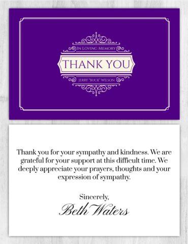 Funeral Program Thank You Card 1010