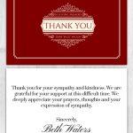 Funeral Program Thank You Card 1011