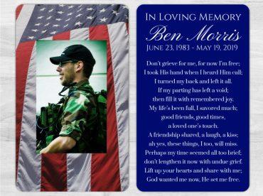Military Memorial Prayer Card