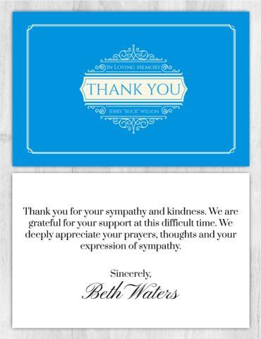 Funeral Program Thank You Card 1012