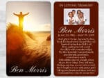 Beach Sun Memorial Prayer Card