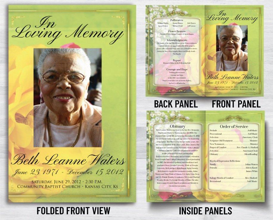 In Loving Memory Memorial Program Prints