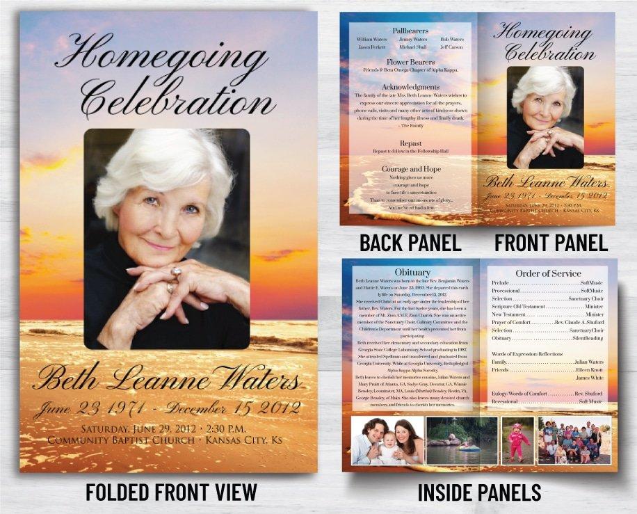 Memorial Program Print Options To Remember A Loved One