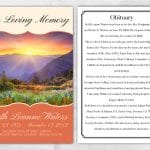 Custom Sunrise Memorial Service Program