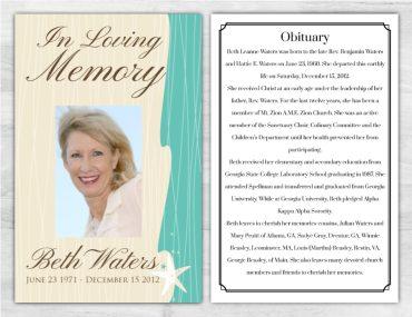 2 Page Funeral Brochure Printing Service