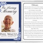 In Loving Memory Funeral Service Program Printing