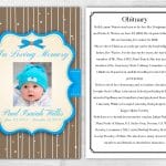 Memorial Service Program Toddler Boy