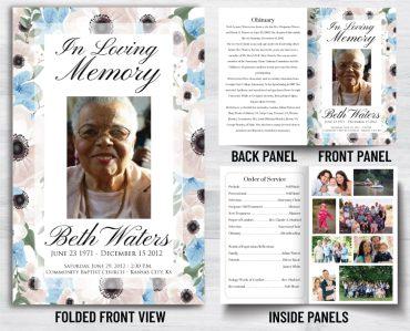 Custom Funeral Program To Remember A Loved One