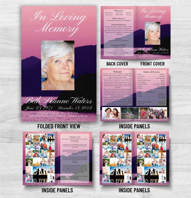 Funeral Pamphlet Printing For In Loving Memory