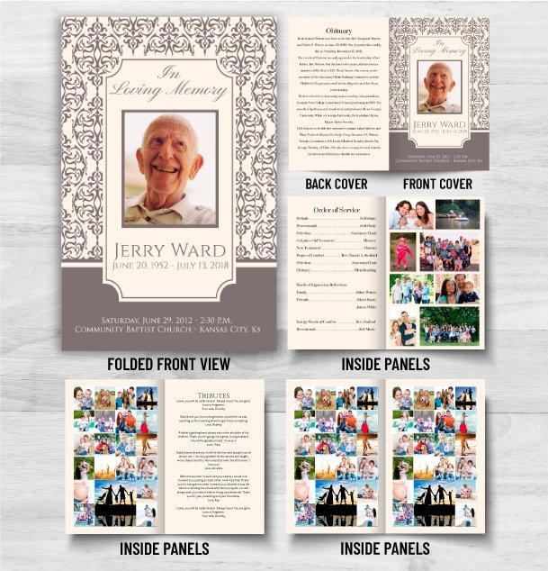 In Loving Memory Funeral Pamphlet Printing Options