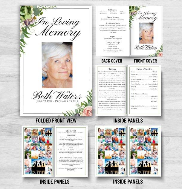 In Loving Memory Obituary Pamphlets