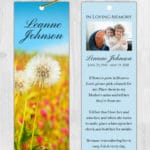 Funeral Bookmark Printing Flower