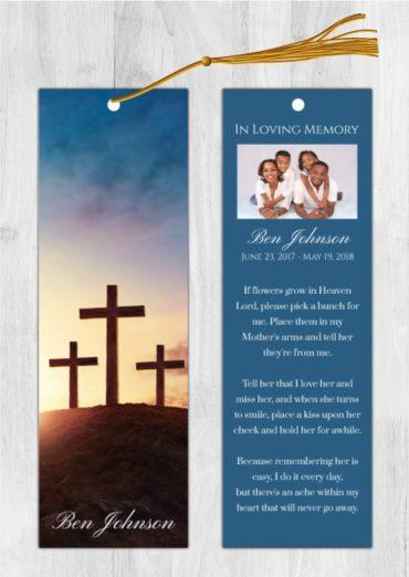 Funeral Bookmark Printing Cross