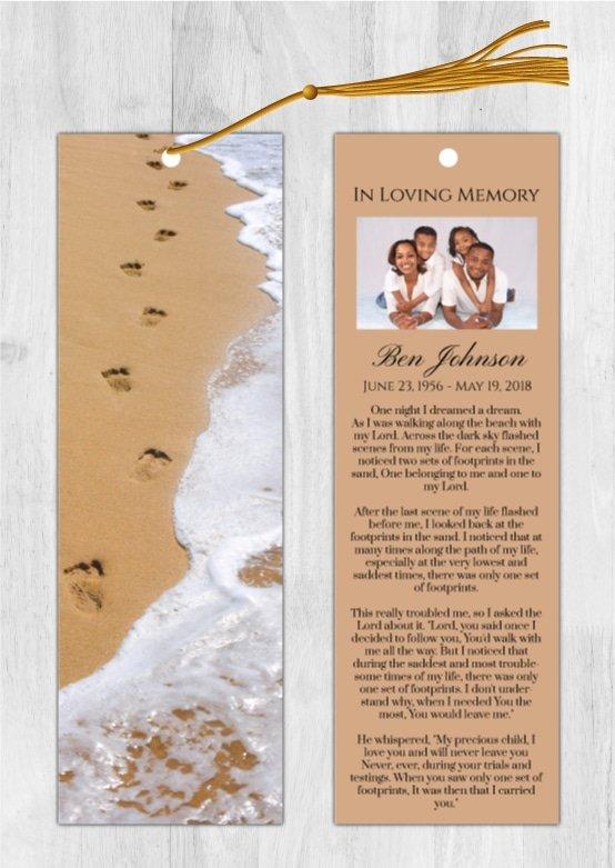 Funeral Bookmark Printing Seashore