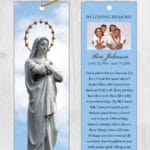 Funeral Bookmark Printing Mary