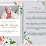 Flower Customizable Funeral Brochure Printing