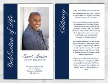 Celebration of Life Customizable Funeral Brochure Printing