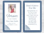 Forever Custom Funeral Prayer Cards