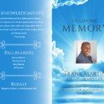 Steps to Heaven Clouds Funeral Program