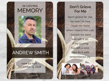 Laminated Memorial Cards