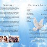 Dove Clouds Funeral Program